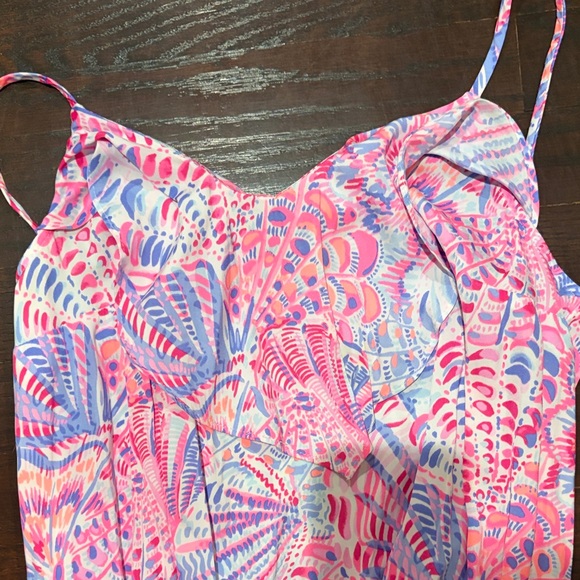 Lilly Pulitzer Pink and Blue Patterned Jumpsuit - Picture 3 of 5